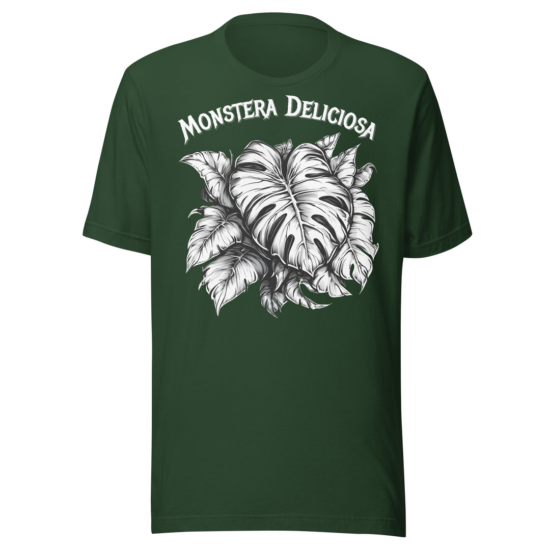 Monstera Heavy Metal T-Shirt – Bold, Dark, and Rebellious
